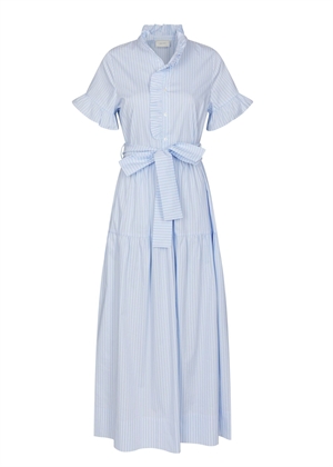 Nellie soft stripe kjole Light Blue Neo Noir 